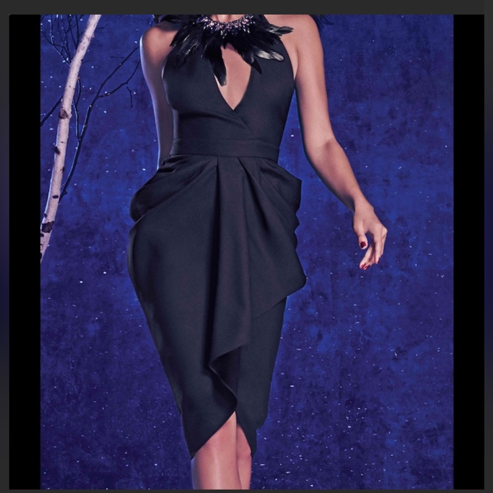 bebe Black High Low Dress